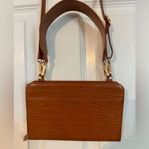 Calpak NWOT Croc Wallet in Cognac